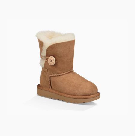 UGG Bailey Button II Brown Boots for Toddlers (HPCR21754)